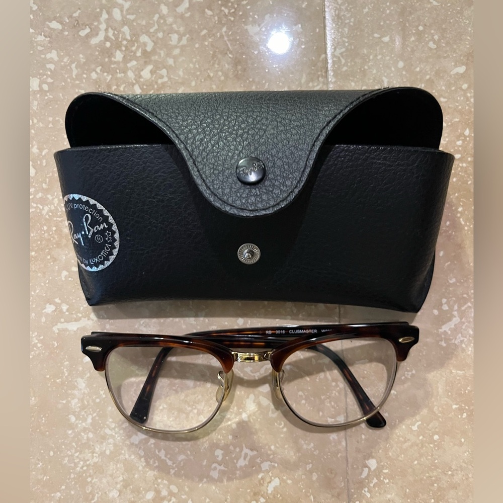 EUC Ray-Ban ClubMaster Eyeglasses with Hard Case